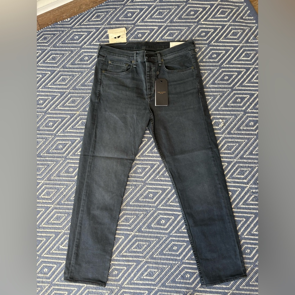 NWT rag & bone Men's Dark Gray Slim Jeans Fit 2 Size 34